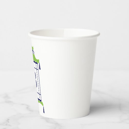 Chinoiserie Mit Monogramm Pagoda Pappbecher (Links)