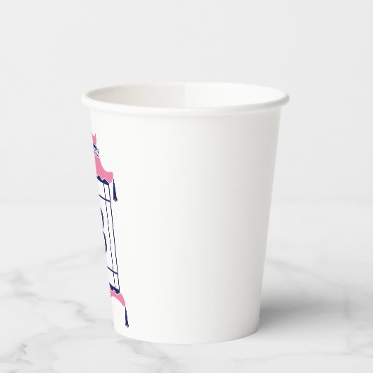 Chinoiserie Mit Monogramm Pagoda Pappbecher (Links)