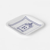 Chinoiserie Mit Monogramm Pagoda Party Teller (Gewinkelt)