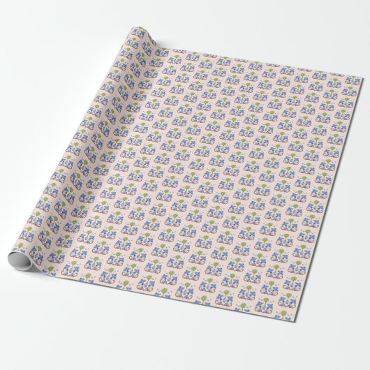 Chinoiserie Monkey Wrapping Paper Geschenkpapier (Ungerollt)