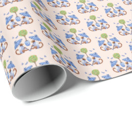 Chinoiserie Monkey Wrapping Paper Geschenkpapier