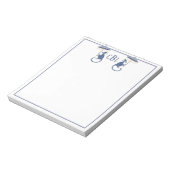 Chinoiserie Monkeys Mit Monogramm Notepad Notizblock (Rotiert)