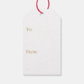 Chinoiserie Monogram Pagoda, Custom Christmas Geschenkanhänger (Rückseite)