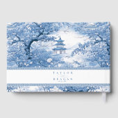 Chinoiserie Muster & geometrische Grenze ID1094 Gästebuch (Rückseite)