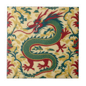 Chinoiserie Muster Tile Fliese (Vorderseite)