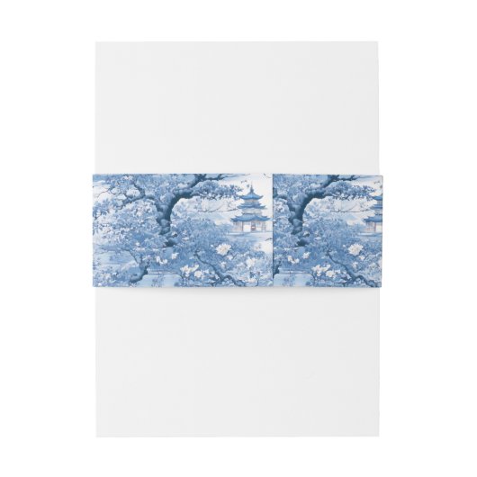 Chinoiserie Muster Wedding ID1094 Einladungsbanderole (Rückseitenbeispiel)