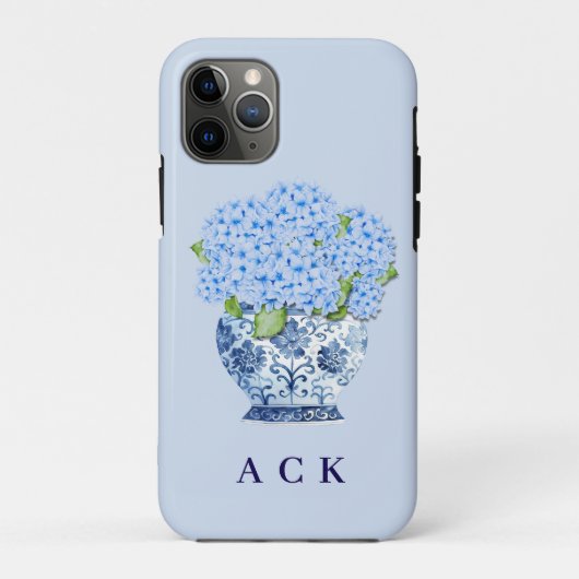 Chinoiserie Nantucket Blaue Hortensien Case-Mate iPhone Hülle (Rückseite)