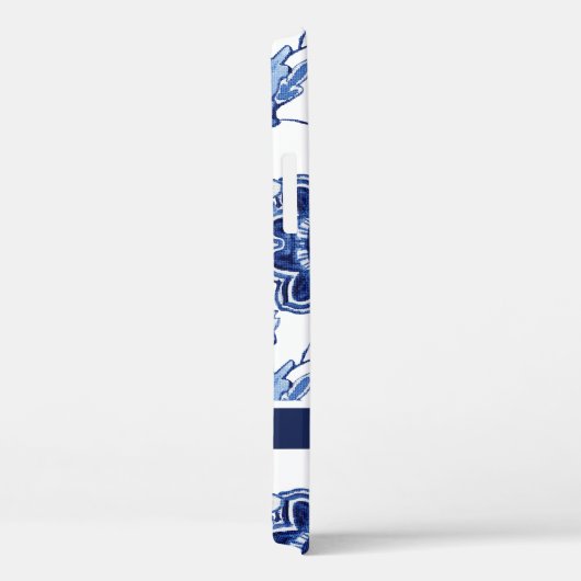 Chinoiserie Navy Blauer Blauer Lederdrachen Case-Mate iPhone Hülle (Rückseite / Rechts)