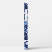 Chinoiserie Navy Blauer Blumengarten Dragonfly Case-Mate iPhone Hülle (Rückseite / Links)