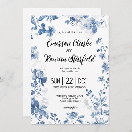 Chinoiserie New Orleans Club Einladung (Vorne/Hinten)