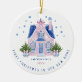 Chinoiserie New Zuhause New Orleans Club Keramik Ornament (Vorne)