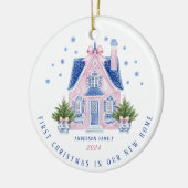 Chinoiserie New Zuhause New Orleans Club Keramik Ornament (Links)