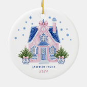 Chinoiserie New Zuhause New Orleans Club Keramik Ornament (Hinten)