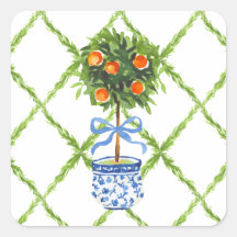 Chinoiserie Orange Citrus Topiary