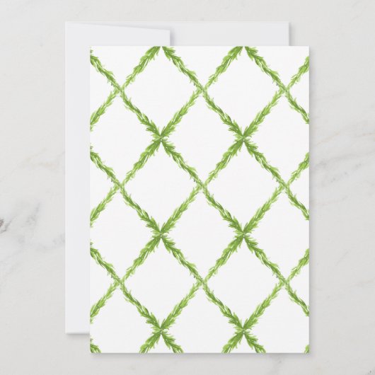 Chinoiserie Orange Citrus Topiary Weihnachts-Party Einladung (Rückseite)