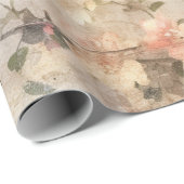 Chinoiserie Orange Sherbet Collage Geschenkpapier (Rolleneckpunkt)