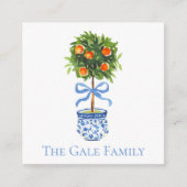 Chinoiserie Orange Topiary, Ginger Jar Custom Begleitkarte (Vorderseite)