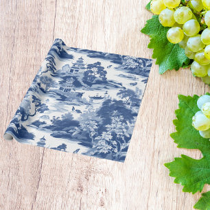 Chinoiserie-Oriental-Landschaftsmalerei Geschenkpapier