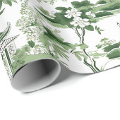 Chinoiserie Orientales Landschaftsbild Geschenkpapier (Rolleneckpunkt)