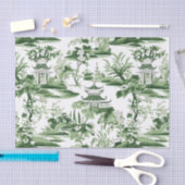 Chinoiserie Orientales Landschaftsbild Seidenpapier (Handwerk)