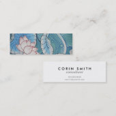 Chinoiserie-orientalisches rosa u. blaues mini visitenkarte (Vorne/Hinten)