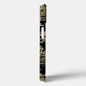 Chinoiserie Pagoda Black and Gold iPhone Case (Rückseite / Rechts)