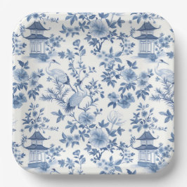 Chinoiserie Pagoda Cran Pappteller