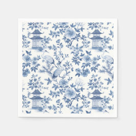 Chinoiserie Pagoda Crane Geburtstagsparty Serviette