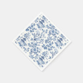 Chinoiserie Pagoda Crane Geburtstagsparty Serviette (Ecke)