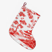 CHINOISERIE PAGODA GROßER WEIHNACHTSSTRUMPF (Vorderansicht (hängend))