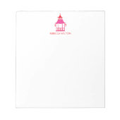 Chinoiserie Pagoda Note Pad Notizblock (Vorderseite)