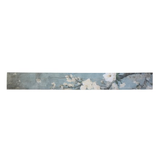 Chinoiserie Panel Distressed Blue - Anpassbar Satinband (Vorderseite)