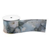 Chinoiserie Panel Distressed Blue - Anpassbar Satinband (Spule)