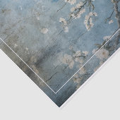 Chinoiserie Panel Distressed Blue - Anpassbar Seidenpapier (Ausschnitt)