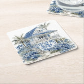 Chinoiserie Paper Coaster Rechteckiger Pappuntersetzer (angewinkelt)
