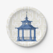 Chinoiserie Papierplatte Pappteller (Vorderseite)
