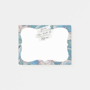 Chinoiserie Pasta Oriental Pink & Blue Floral Post-it Klebezettel