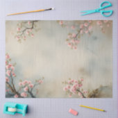 Chinoiserie Peacock Floral Pink Blossom Dekoupage Seidenpapier (Basteln)