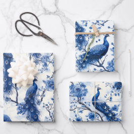 Chinoiserie Peacock Geschenkpapier Set