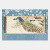 Chinoiserie Peacock mit dusty Rose und verblasstem Geschenkpapier Set (Vorderseite 3)
