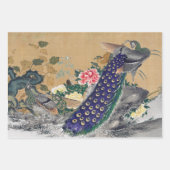 Chinoiserie Peacock mit dusty Rose und verblasstem Geschenkpapier Set (Vorderseite)