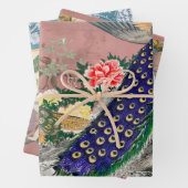 Chinoiserie Peacock mit dusty Rose und verblasstem Geschenkpapier Set (Beispiel)