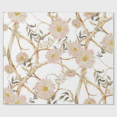 Chinoiserie Peony Floral Geschenkpapier (Flach)