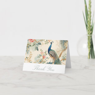 Chinoiserie Pfau Danke Karte