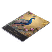 Chinoiserie Pfau-Spiralblock Notizblock (Linke Seite)