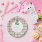 Chinoiserie Pink Green Christmas Polterabend Pappteller (Party)