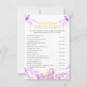 Chinoiserie Pink Tea Etiquette Bridal shower game  Einladung (Vorderseite)