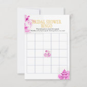 Chinoiserie Pink Willow Bridal Shower Bingo game Einladung (Vorderseite)
