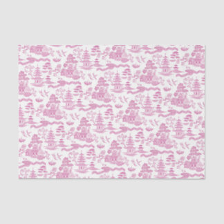 Chinoiserie Pink Willow Decoupage Tissue Paper Seidenpapier