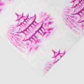 Chinoiserie Pink Willow Pagoda Seidenpapier (Detail)